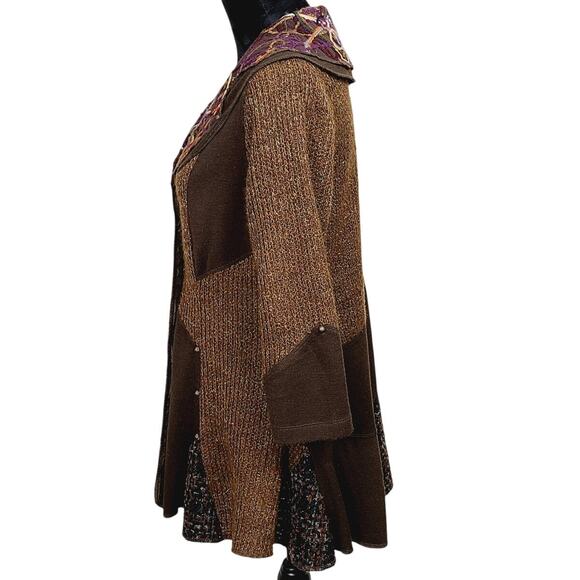 Multiples Jewel Tone Button Front Cardigan Sweater - Size M, PRE-OWNED - Picture 4 of 7